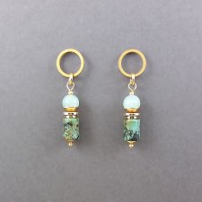 Kolczyki z zielonych jaspisów