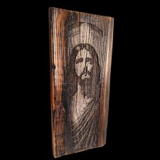 Ikona Jezusa na 20-letniej Desce – Unikat-Majsternia Drewna Drewnica