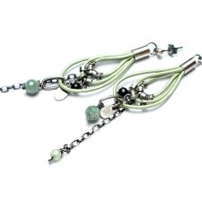 Pętelki -szałwia z miętą - kolczyki