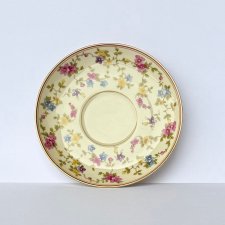 Talerzyk porcelanowy Heinrich & Co Selb Bavaria U.S. Zone Frühling vintage złocenia  spodek 1945 r