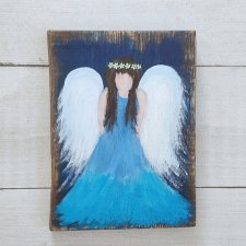 Obraz na desce - Anioł  niebieski