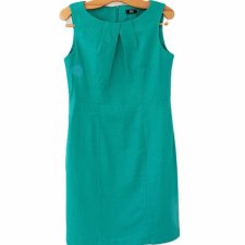 Sukienka vintage lniana len wiskoza