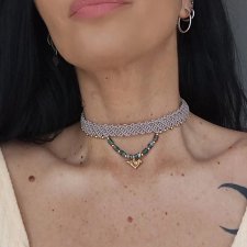 Choker z agatem indyjskim