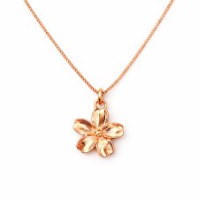 NIEZAPOMINAJKA- naszyjnik różowe złoto 18K