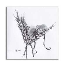 Myszki. Grafika ręcznie malowana