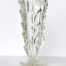 Wazon Art Deco Skrzydlak Szkło Prasowane Vintage Lata 30 - 60 XX w