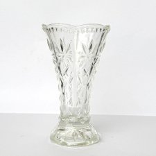 Przedwojenny Wazon Art Deco Sygnowany Germany Szkło Prasowane lata 30 XX wieku