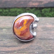 Księżycowy jaspis - pierścionek regulowany