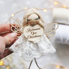 Mały aniołek - prezent dla chrzestnego | Podziękowanie dla chrzestnego