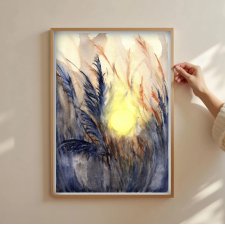 Akwarela A4.  Łąka