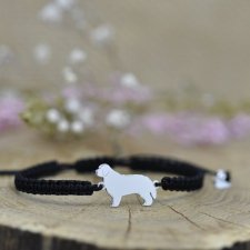 Nowofundland - bransoletka z psem, srebro 925