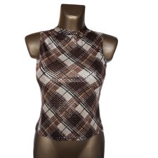 Brązowy Złoty Top Wieczorowy S M