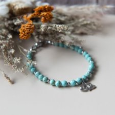 Bransoletka LOTUS - turkus i kwiat lotosu