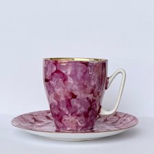 Filiżanka Różowy Marmurek Włocławek Carry PRL Design