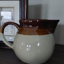 Ceramiczny dzbanek wazon farmhouse  rustykalny styl angielski folk.