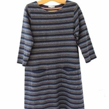 44 Jakościowa Sukienka w pasy White Stuff bawełna