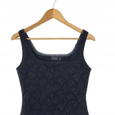 FRANSA bluzka top  koronka czarna 40 L