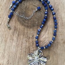 Naszyjnik Lapis Lazuli i kwiat