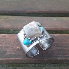 Krzemień i inne - bransoletka regulowana