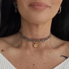 Choker z jadeitem