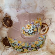 Runo kwiatowe ręcznie malowany komplet