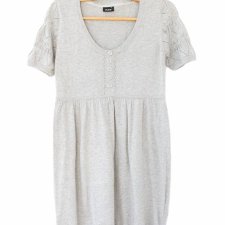 Sukienka vintage szara dzianinowa bawełna Cubus | vintage cotton dress