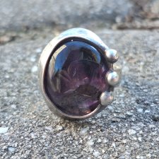 Ametyst - pierścionek regulowany