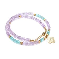 Ametyst lawendowy i apatyt choker /01.04.25/ - Szlachetna kolekcja