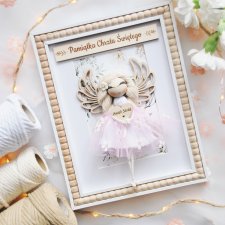 Pamiątka Chrztu - Anioł Stróż dla dziewczynki | Prezent na chrzest