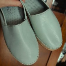 Venezia * miętowe zielone espadryle * skóra naturalna 37 NOWE