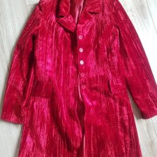 %b.young M welurowy ekstrawagancki  długi żakiet płaszcz