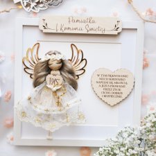 Pamiątka I Komunii Świętej - aniołek dziewczynka - prezent premium