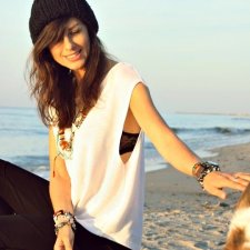 CZARNA CZAPKA BEANIE HANDMADE