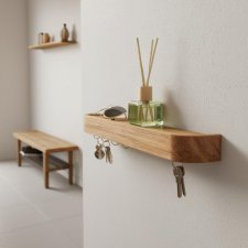 Dębowy wieszak na klucze do przedpokoju