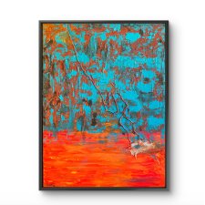 Struktury - Próba (Structures – Attempt 60x80) - oryginalny obraz strukturalny na płótnie, abstrakcja, textured painting, abstract canvas wall