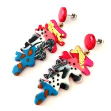 Czerwone Duże Kolczyki