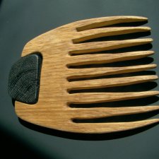 GRZEBIEŃ DREWNIANY dąb + czarny dąb