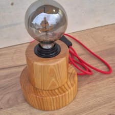 Lampa nocna/stołowa drewniana