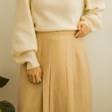 wełniana spódnica L