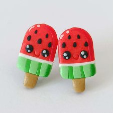 Kolczyki Lody Arbuzowe
