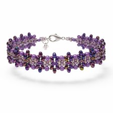 Bransoletka Beaded Choker "Fioletowa Symfonia" - Rękodzieło z Koralików