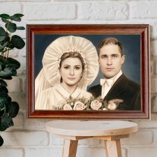 Monidło – Personalizowany Portret Ślubny | Prezent na Ślub, Rocznicę, Dla Pary Młodej