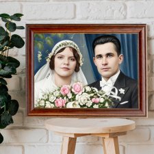 Monidło – Personalizowany Portret Ślubny | Prezent na Wesele, Upominek dla Pary Młodej