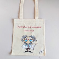 Torba ręcznie malowana Einstein