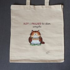 Torba ręcznie malowana KOT