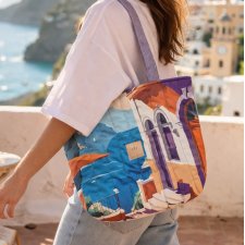 Pikowana duża torba shopper Como