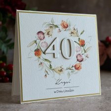 Personalizowana kartka na 40 urodziny, BH 65