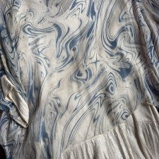 Made in Italy  Silk i viscoza nietoperz dwuwarstwowa   luźna ciekawa zwiewna bluzka