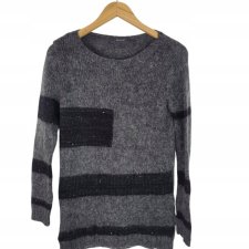 PROMOD dłuższy sweter z moherem 36 S