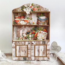 Książka do zapisywania przepisów - Prezent dla gospodyni - Książka kucharska w pudełku w kształcie komoda